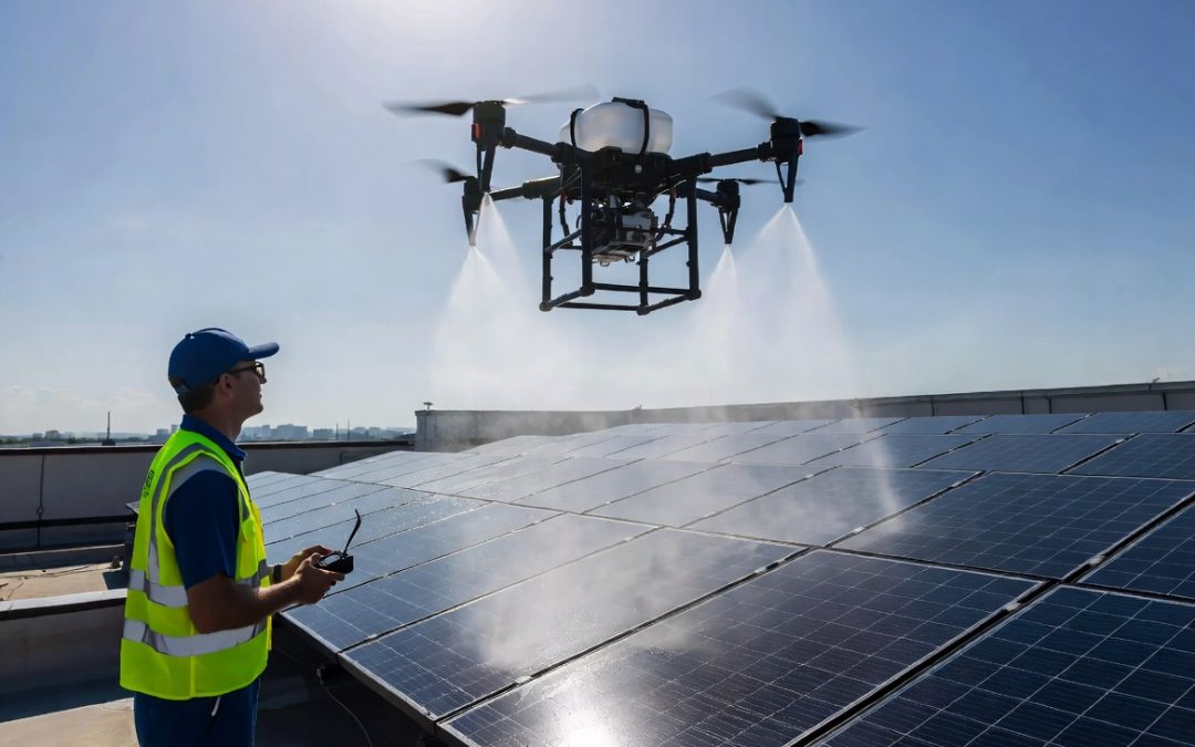 Drone nettoyage panneaux solaires : est-ce une solution efficace en 2026 ?