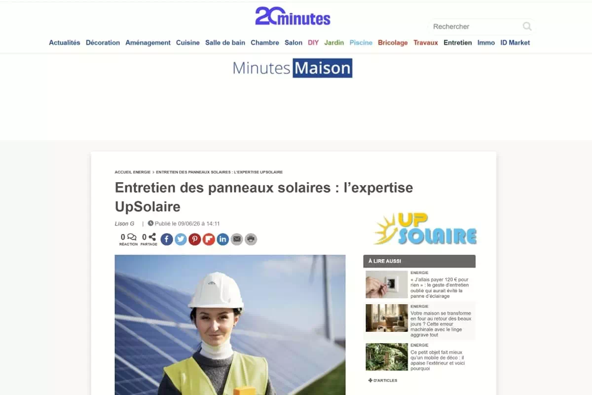 Lire l'article sur UpSolaire